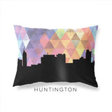 Huntington West Virginia geometric skyline - Pillow | Lumbar / RebeccaPurple - Geometric Skyline