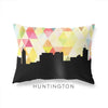Huntington West Virginia geometric skyline - Pillow | Lumbar / Yellow - Geometric Skyline