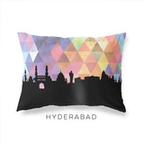 Hyderabad India geometric skyline - Pillow | Lumbar / RebeccaPurple - Geometric Skyline