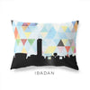 Ibadan Nigeria geometric skyline - Pillow | Lumbar / LightSkyBlue - Geometric Skyline