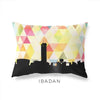 Ibadan Nigeria geometric skyline - Pillow | Lumbar / Yellow - Geometric Skyline