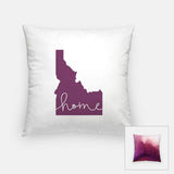 Idaho ’home’ state silhouette - Pillow | Square / Purple - Home Silhouette
