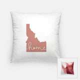 Idaho ’home’ state silhouette - Pillow | Square / RosyBrown - Home Silhouette