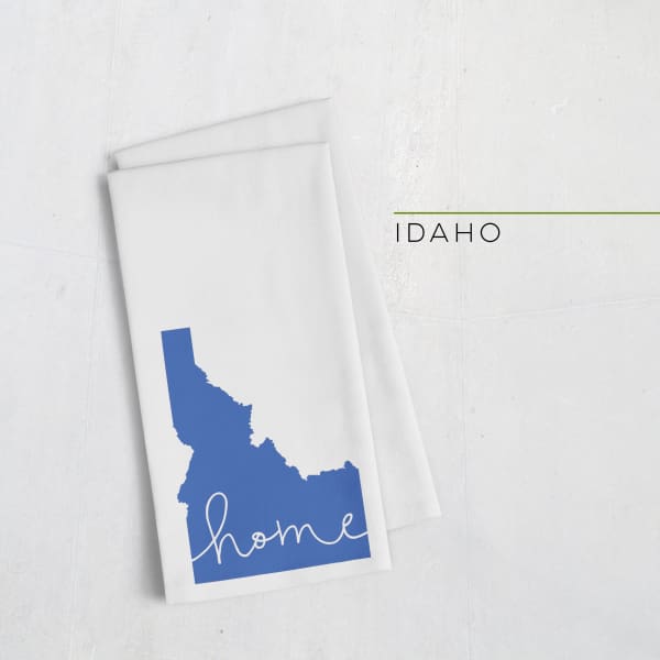 Idaho ’home’ state silhouette - Tea Towel / Blue - Home Silhouette