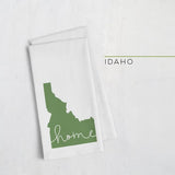 Idaho ’home’ state silhouette - Tea Towel / DarkGreen - Home Silhouette