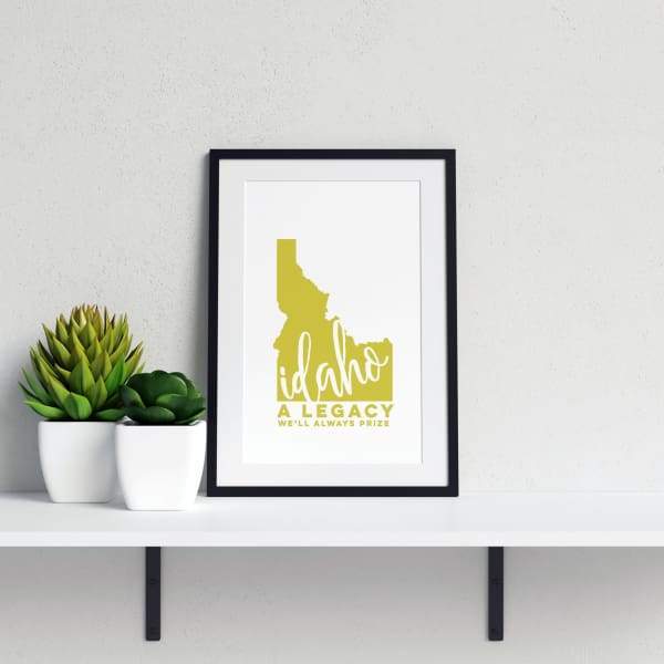 Idaho State Song - 5x7 Unframed Print / Khaki - State Song