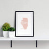 Illinois State Song - 5x7 Unframed Print / MistyRose - State Song