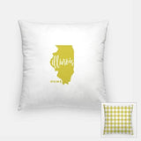 Illinois State Song - Pillow | Square / Khaki - State Song