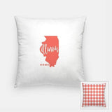 Illinois State Song - Pillow | Square / Salmon - State Song