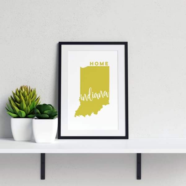 Indiana State Song - 5x7 Unframed Print / Khaki - State Song