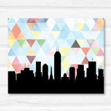 Indianapolis Indiana geometric skyline - Geometric Skyline