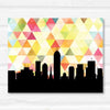 Indianapolis Indiana geometric skyline - Geometric Skyline