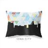 Iowa City Iowa geometric skyline - Pillow | Lumbar / LightSkyBlue - Geometric Skyline