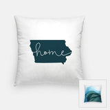 Iowa ’home’ state silhouette - Pillow | Square / DarkSlateGray - Home Silhouette