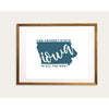 Iowa State Song - 5x7 Unframed Print / Teal - State Song