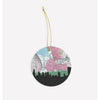 Ithaca New York city skyline with vintage Ithaca map - Ornament - City Map Skyline