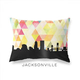 Jacksonville Florida geometric skyline - Pillow | Lumbar / Yellow - Geometric Skyline