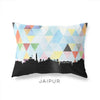 Jaipur India geometric skyline - Pillow | Lumbar / LightSkyBlue - Geometric Skyline