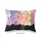 Jaipur India geometric skyline - Pillow | Lumbar / RebeccaPurple - Geometric Skyline