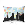 Jakarta Indonesia geometric skyline - Pillow | Lumbar / LightSkyBlue - Geometric Skyline