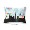 Jeddah Saudi Arabia geometric skyline - Pillow | Lumbar / LightSkyBlue - Geometric Skyline