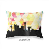 Jeddah Saudi Arabia geometric skyline - Pillow | Lumbar / Yellow - Geometric Skyline