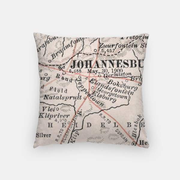 Johannesburg South Africa city skyline with vintage Johannesburg map - City Map Skyline
