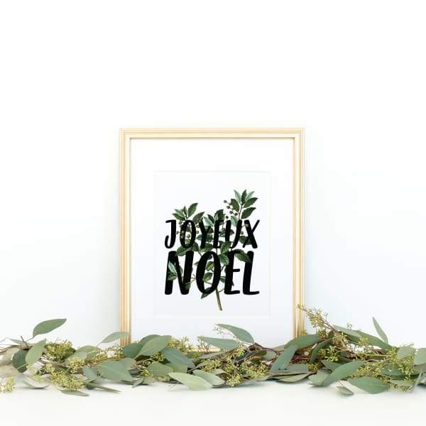 Joyeux Noel | botanical Christmas art print - Prints