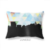 Juneau Alaska geometric skyline - Pillow | Lumbar / LightSkyBlue - Geometric Skyline