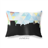 Juneau Alaska geometric skyline - Pillow | Lumbar / LightSkyBlue - Geometric Skyline