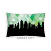 Kansas City Missouri geometric skyline - 5x7 Unframed Print / Green - Geometric Skyline