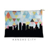 Kansas City Missouri geometric skyline - Pouch | Small / LightSkyBlue - Geometric Skyline