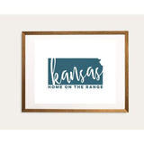Kansas State Song - 5x7 Unframed Print / Teal - State Song