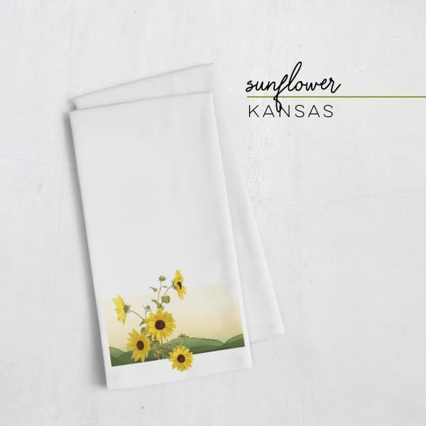 Kansas Sunflower | State Flower Series - Tea Towel - State Flower
