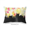 Karachi Pakistan geometric skyline - Pillow | Lumbar / Yellow - Geometric Skyline