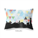 Kauai Hawaii geometric skyline - Pillow | Lumbar / LightSkyBlue - Geometric Skyline