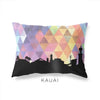 Kauai Hawaii geometric skyline - Pillow | Lumbar / RebeccaPurple - Geometric Skyline