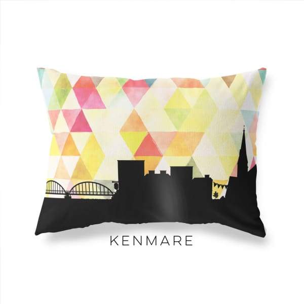 Kenmare Ireland geometric skyline - Pillow | Lumbar / Yellow - Geometric Skyline
