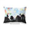 Kennesaw Georgia geometric skyline - Pillow | Lumbar / LightSkyBlue - Geometric Skyline