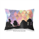 Kennesaw Georgia geometric skyline - Pillow | Lumbar / RebeccaPurple - Geometric Skyline