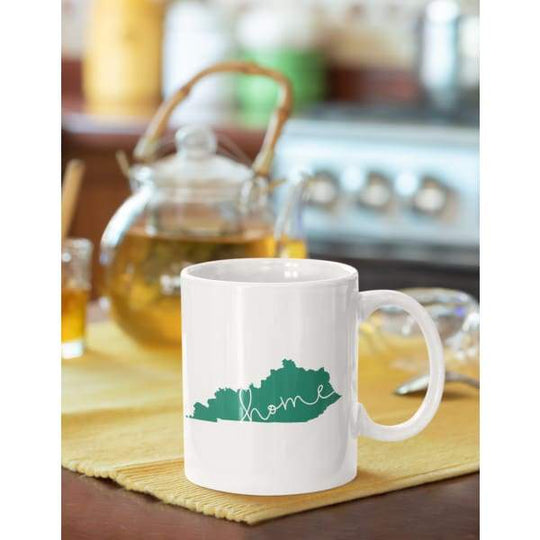 Kentucky ’home’ state silhouette - Mug | 11 oz / DarkGreen - Home Silhouette