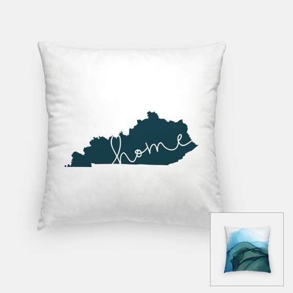 Kentucky ’home’ state silhouette - Pillow | Square / DarkSlateGray - Home Silhouette