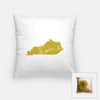 Kentucky ’home’ state silhouette - Pillow | Square / GoldenRod - Home Silhouette