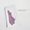 Kentucky ’home’ state silhouette - Tea Towel / Purple - Home Silhouette