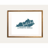 Kentucky State Song - 5x7 Unframed Print / Teal - State Song