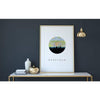 Khartoum Sudan city skyline with vintage Khartoum map - 5x7 Unframed Print - City Map Skyline