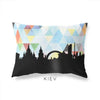 Kiev Ukraine geometric skyline - Pillow | Lumbar / LightSkyBlue - Geometric Skyline