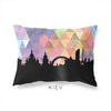 Kiev Ukraine geometric skyline - Pillow | Lumbar / RebeccaPurple - Geometric Skyline