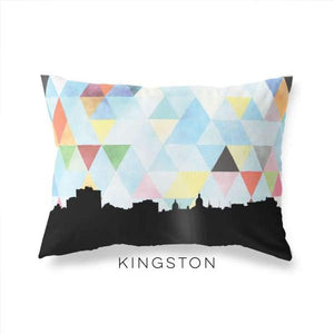 Kingston Jamaica geometric skyline - Pillow | Lumbar / LightSkyBlue - Geometric Skyline