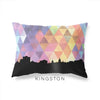 Kingston Jamaica geometric skyline - Pillow | Lumbar / RebeccaPurple - Geometric Skyline